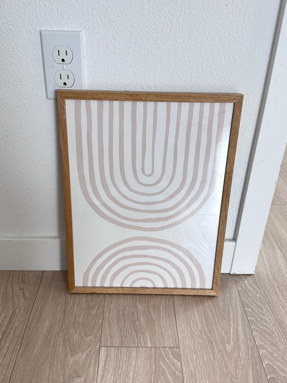Desenio 12” x 16” Beige Neutral Abstract Art Trendy Wall Art Print & Frame
